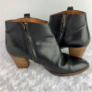 Madewell Billie Black Leather Ankle Boots